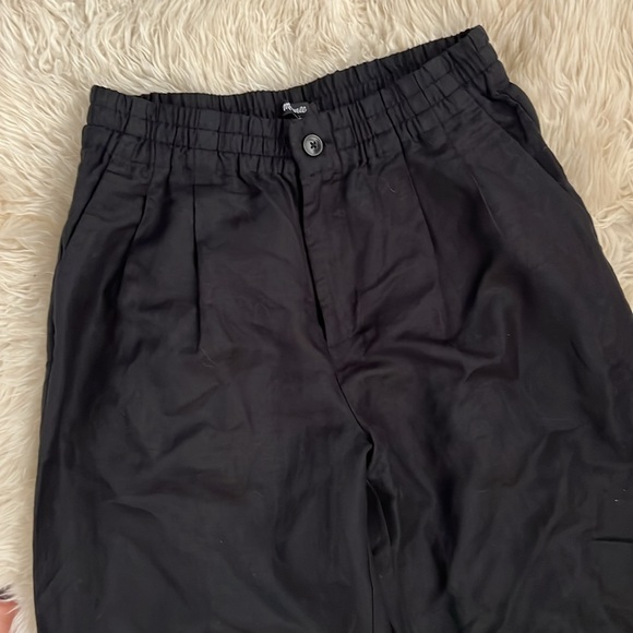 MADEWELL, Black Linen Blend Wide Leg Pants - Picture 3 of 8